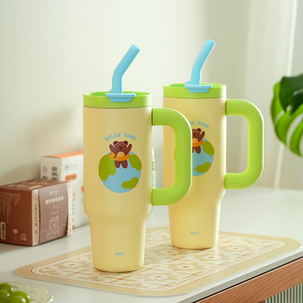 Vacuum Cup Large Capacity Large Ice Cup Straw Cup