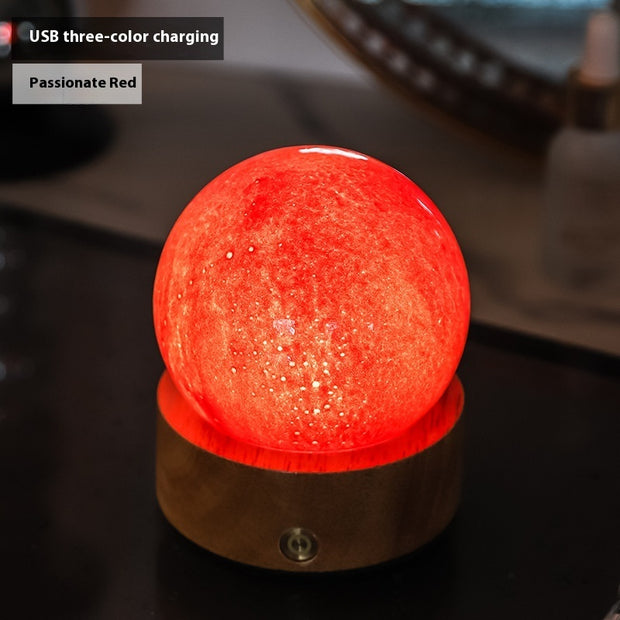 Crystal Glass Small Night Lamp Touch Ambience Light