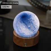 Crystal Glass Small Night Lamp Touch Ambience Light