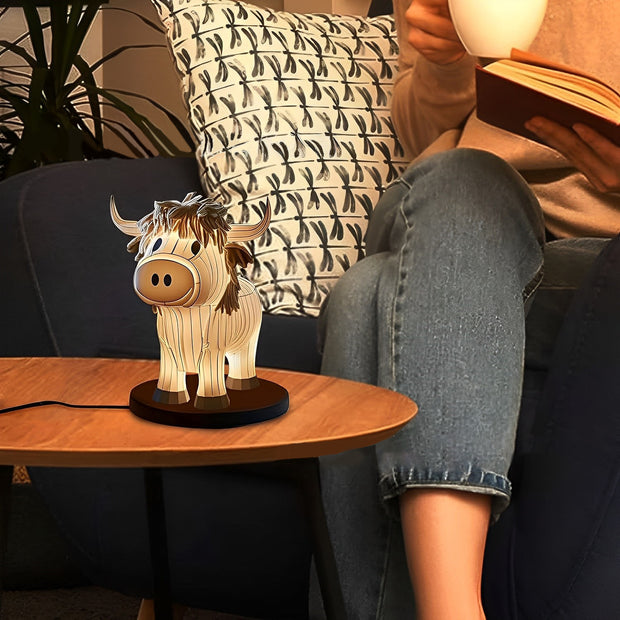 Home Cow Table Lamp Fun Cow Small Night Lamp